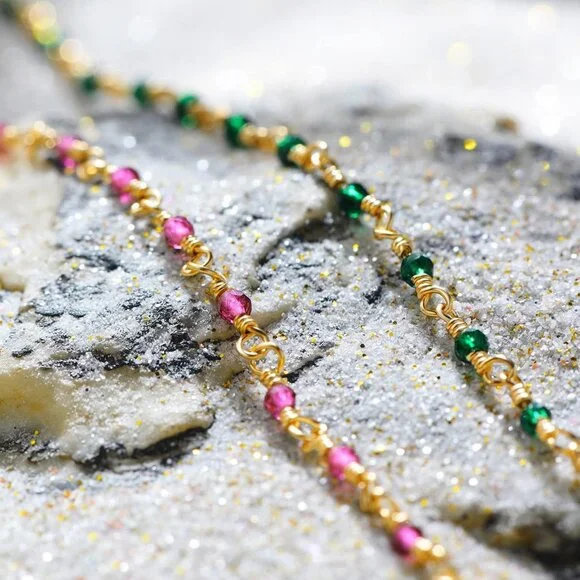 Anklet for Women Gold Chain 14K Gold Plated Dainty Boho Beach Summer Simple Foot - Picture 6 of 7